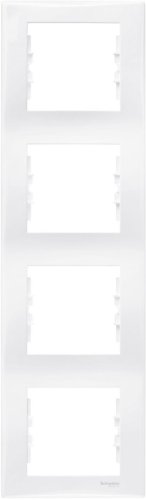 Рамка вертикальная Schneider Electric Sedna 4-м. белый фото Рамка вертикальная Schneider Electric Sedna 4-м. белый картинка